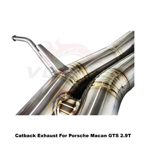 Vortex Lightweight Natural Titanium Catback System With Vacuum Valve For Porsche Macan GTS 2.9T - Product Image 4