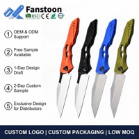 Couteau pliant de survie pour la chasse et le camping en plein air, poignée en aluminium multicolore 7650, lame 8cr13, 58-60HRC, outil de poche tactique EDC