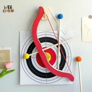 Trẻ Em Bằng Gỗ Phong Cách Mới Trò Chơi Bắn Súng Bé Trai Và Bé Gái Đồ Chơi Ngoài Trời Cung Và Mũi Tên Đồ Chơi Với Mục Tiêu - Product Image 5