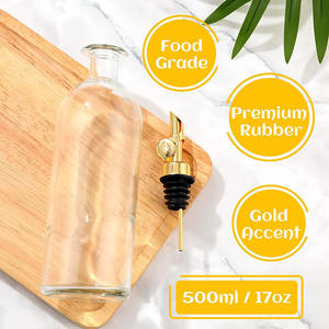 Nuovo arriva Dispenser di olio d'oliva bottiglia Dispenser di sciroppo di caffè versatore ponderato Dispenser di bottiglie di vetro <span class=keywords><strong>cucina</strong></span> 16.9 oz 500 <span class=keywords><strong>ml</strong></span> - Product Image 3