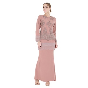 Completo turco SIPO in due pezzi, abito lungo islamico per la festa di Ramadan, abbigliamento autunnale per donne musulmane, Baju Kurung per signore. - Product Image 1