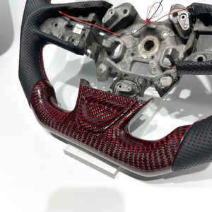 Volante Deportivo LED de Fibra de Carbono Rojo Intenso de Alto Rendimiento con Cuero Perforado para <span class=keywords><strong>Renault</strong></span> Megane <span class=keywords><strong>RS</strong></span>/3/4 - Product Image 3