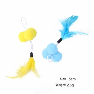 Baguette en forme de plume pour chat, attrapeur et canne à pêche, <span class=keywords><strong>jouet</strong></span> interactif, <span class=keywords><strong>souris</strong></span> en bois, adapté aux animaux de compagnie - Product Image 4
