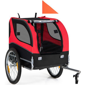 DB Dog Bike Trailer Chariot pliable pour animaux de compagnie avec 3 entrées pour les transporteurs d'animaux de compagnie de voyage - Product Image 4