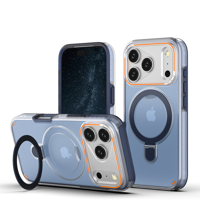2in1 Magnetic Case for iPhone 17 Pro Max Kickstand Cover for iPhone 17 16 Manufacture Factory Customized Phone Case LM122