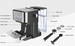 New European American 20Bar Multifunctional Smart Espresso <b>Machine</b> <b>Touch</b> <b>Screen</b> OEM Italian <b>Coffee</b> for Home Espresso <b>Machine</b> - Product Image 5