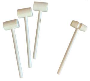 Martillo <span class=keywords><strong>de</strong></span> Madera Ecológico Personalizado para Cangrejos y Langostas, Ideal para Chocolate Navideño - Product Image 1