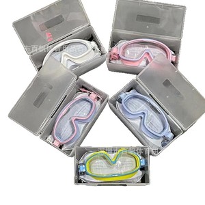 Children Swimming Goggles <b>Large</b> <b>Frame</b> Anti Fog Pc Lens Plastic Kids Swim Gear - Product Image 2