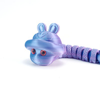 Figura de Conejo, Serpiente y Dinosaurio Articulada, Impresa en 3D, de Plástico, Juguete Educativo Antiestrés, Decoración de Escritorio Creativa y Posable, Multicolor