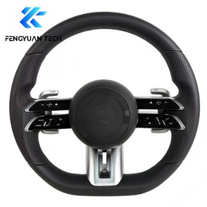 Volant en fibre de carbone forgé personnalisé pour <span class=keywords><strong>Mercedes</strong></span> <span class=keywords><strong>Benz</strong></span> A B C E S G W219 C300 C63 <span class=keywords><strong>CLA</strong></span> <span class=keywords><strong>180</strong></span> <span class=keywords><strong>AMG</strong></span> C300 GT GTR SUV Sans airbag - Product Image 3
