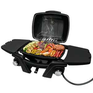 Tragbarer flüssiger Propangas grill Zwei-Flammen-Grill grill mit 2 U-förmigen Zündplatten 2 Koch grills Schwarz