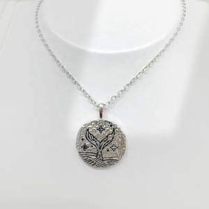 Collier simple en argent sterling 925, bijoux fantaisie, finition polie, rond, pour gravure DIY, cadeaux vintage, prix usine - Product Image 2
