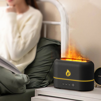 Hxtc88 humidificateurs à minuterie d'arrêt automatique silencieux 7 couleurs flamme de feu Usb petite petite table portable diffuseurs d'aromathérapie d'huile essentielle