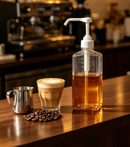 Ensemble de distributeurs de sirop en bouteille PET de 1100ml, pompe à vis 38/410, dosage précis de 5/8/10cc pour le stockage de sirop de café, pour café-bar - Product Image 4