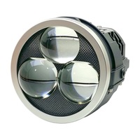 Phares antibrouillard LED universels pour voiture, lentille laser triple LP-3, haute puissance, 3 couleurs, 55W (faible) et 85W (loin), phares de voiture LED