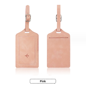 Newest Design Make Your Own Logo PU Leather <strong>Pink</strong> <strong>Passport</strong> <strong>Holder</strong> and <strong>Pink</strong> Luggage Tag Gift Set - Product Image 2