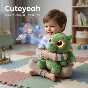 Fournisseur B2B Cuteyeah AI Dragon Peluche Vert, Jouet Interactif Intelligent pour l'Apprentissage Multiculturel et l'Éveil Éducatif - Product Image 1