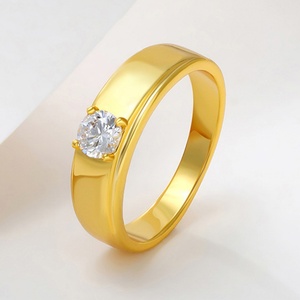 Latest 18K Gold Plated Wedding <b>Ring</b> <b>Set</b> Bulk Wholesale Includes Diamond and Brass <b>Rings</b> for <b>Women</b> for Engagement - Product Image 2