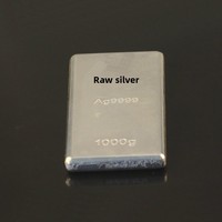 Lingots d'argent brillants, barres d'argent massif pur, lingots d'argent 999% pur moulés sous pression pour l'investissement, Guangzhou