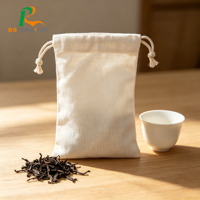 Sachets de thé en lin miniatures en gros d'usine, petits sacs à thé en mousseline avec cordon de serrage, anti-poussière, logo personnalisé