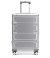 Valise de voyage d'affaires pour hommes-Bagage à roulettes, valise cabine à roulettes en alliage d'aluminium-magnésium