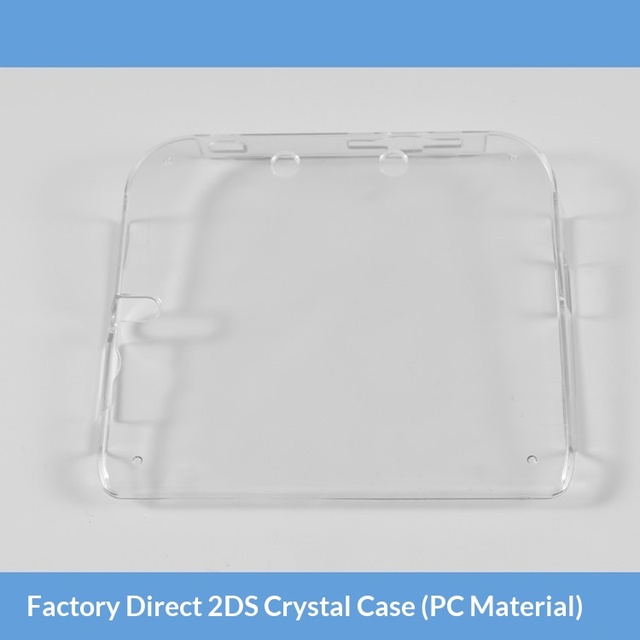 Factory Crystal Case for Nintendo 2DS Game Console Protection Transparent Case Replacement Clear Cover for 2DS Protective Case