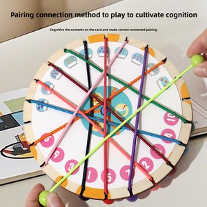 Jeu de société éducatif en bois portable et stimulant pour enfants : Casse-tête logique de table pour démêler les nœuds de corde pour garçons - Product Image 5