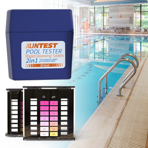 Kit completo de tiras y tabletas de prueba de agua de <span class=keywords><strong>piscina</strong></span> de acción rápida 2 en 1 para prueba de <span class=keywords><strong>cloro</strong></span>, bromo y pH - Product Image 1