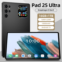 Tablette Artisanale Pad 25 Ultra 11 Pouces 16 Go + 1 To 108 MP 8000 mAh 5G Wi-Fi Double SIM Stylet Intelligent Clavier Folio Toile Souris OTG Professionnel