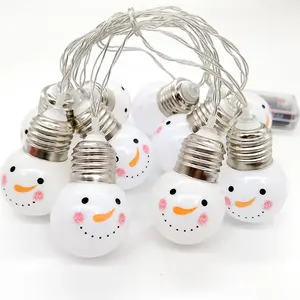 Festive Party Atmosphere Decorations LED String Lights plastic Snowman