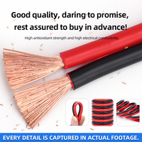 Cable solar 2468, 14awg, 2 pines, 2.5mm2, cables rojos y negros, 99.99% de cobre puro, inversor de cable de cobre