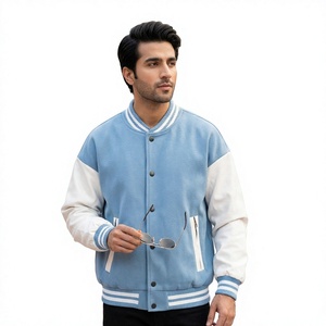 Blouson universitaire réversible en jean vintage unisexe de haute qualité, personnalisé, avec patchwork et motifs de dessins animés, collection hiver 2025 – Vente en gros - Product Image 1