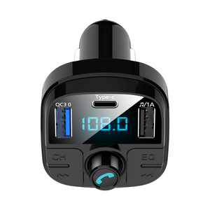 Kit voiture multifonction BT29 <span class=keywords><strong>Adaptateur</strong></span> audio <span class=keywords><strong>Bluetooth</strong></span>/Émetteur <span class=keywords><strong>radio</strong></span> FM/Lecteur MP3/Chargeur de voiture USB Type-C Charge rapide - Product Image 5