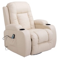 Fauteuil inclinable VANBOW, luxe haut de gamme, relaxant, moderne, 360° °   Fauteuil inclinable massant en cuir PU, pivotant, électrique/manuel, pour salon