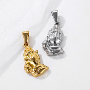 Pendentif <span class=keywords><strong>à</strong></span> main en acier inoxydable Offre Spéciale pour homme, breloque religieux, pendentif <span class=keywords><strong>à</strong></span> mains, bénédiction de <span class=keywords><strong>dieu</strong></span>, prière - Product Image 1