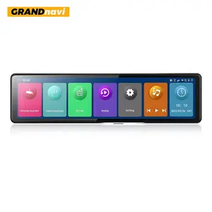 GRANDnavi Kamera Ganda Hd DVR Carplay Android Auto Resolusi Tinggi Kamera Mobil Pintar Dual Lens GPS Tampilan Belakang DVR