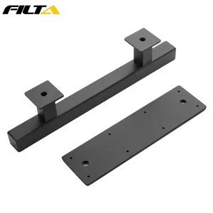 Filta High Quality Flush Sliding Double Sided Door Handle Stainless Steel Black Square Barn Door Handle