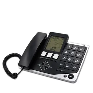 2024 teléfono identificador de llamadas más vendido con botón grande de respuesta automática