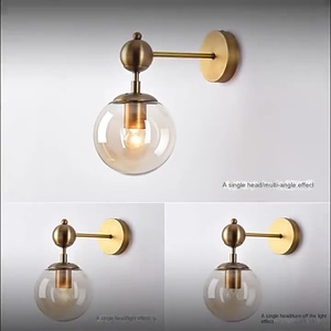 Lampes murales modernes en forme de boule de verre blanche avec contrôle tactile pour la maison, le bureau et la chambre à coucher, culot d'ampoule E27 - Product Image 3