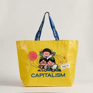 OEM/ODM Sac fourre-tout personnalisé Sac à provisions en nylon réutilisable tissé en PP laminé écologique avec logo personnalisé et couleur promotionnelle - Product Image 3