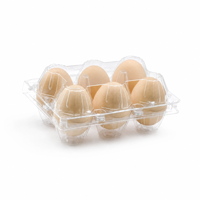 Boîte de rangement pour œufs en plastique transparent de qualité alimentaire, rectangulaire, jetable, pour supermarché, plateau à œufs en plastique, œufs de canard, œufs de poulet de plein air