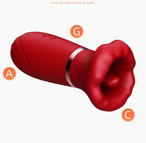 Vibrador de Succión Oral, Juguetes <span class=keywords><strong>Sexuales</strong></span>, Estimulación de Lengua, Pezones y Clítoris, Boca Grande 4 en 1, Juguetes <span class=keywords><strong>Sexuales</strong></span> para Mujeres, <span class=keywords><strong>Juegos</strong></span> Sensuales - Product Image 6