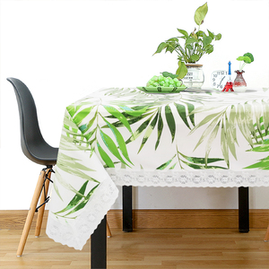 Tovaglia Quadrata Grande con Foglie Verdi in PEVA - Impermeabile e Antimacchia per Tavolo da Pranzo - Product Image 4