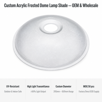 Abat-jour en acrylique transparent de remplacement, couvercle transparent pour lampe de plafond, luminaire suspendu