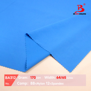 Tissu en maille interlock 88 % <span class=keywords><strong>nylon</strong></span> 12 % élasthanne, toucher frais, respirant, léger, 170 GSM, UV50+, extensible, vêtements de sport pour la protection solaire - Product Image 2