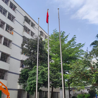 Tige de drapeau en acier inoxydable automatique portable, fabriquée sur mesure en Chine