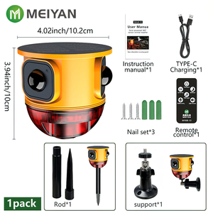 Sistema di Allarme di Sicurezza con Sensore di Movimento a Ricarica Solare, Induzione a 360 Gradi, Sirena da 120dB, Luce Stroboscopica per Frutteti e Vigneti - Product Image 4