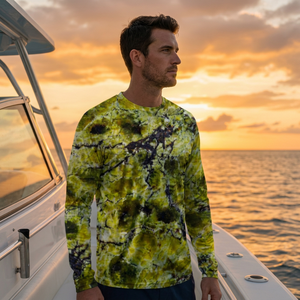 เสื้อตกปลาแขนยาวแบบยูนิเซ็กซ์ ป้องกันรังสียูวี UPF 50+ ระบายอากาศได้ดี แห้งเร็ว ผลิตจากโพลีเอสเตอร์ พร้อมช่องระบายอากาศแบบตาข่าย - Product Image 1