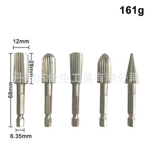 Juego de 5 limas rotatorias cónicas para tallado, pulido y acabado de madera - Product Image 2