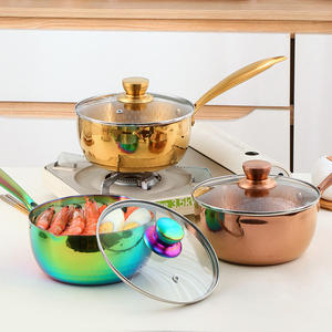 <span class=keywords><strong>Casserole</strong></span> à neige en acier inoxydable <span class=keywords><strong>de</strong></span> style japonais <span class=keywords><strong>Casserole</strong></span> à lait Pot à nourriture domestique Nouilles Pot à soupe antiadhésif Ustensiles <span class=keywords><strong>de</strong></span> cuisine - Product Image 4